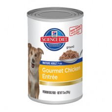 อาหารสุนัขแบบเปียก Hill's Science Diet Mature Adult Gourmet Chicken Entrée ขนาด 13 ออนซ์